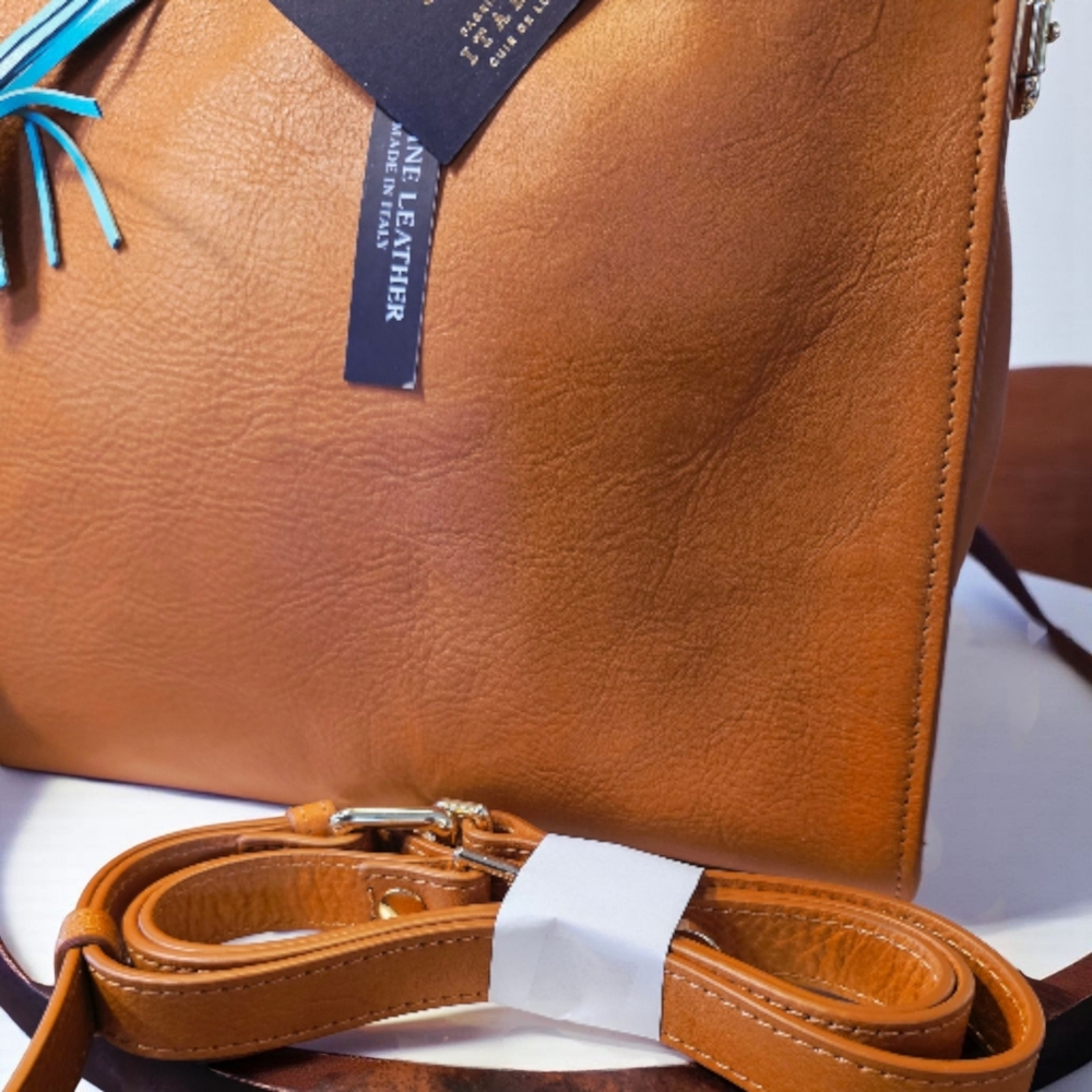 SALE!! Genuine Leather Claudia Firenze Tote Bag NWT - Picture 8 of 8